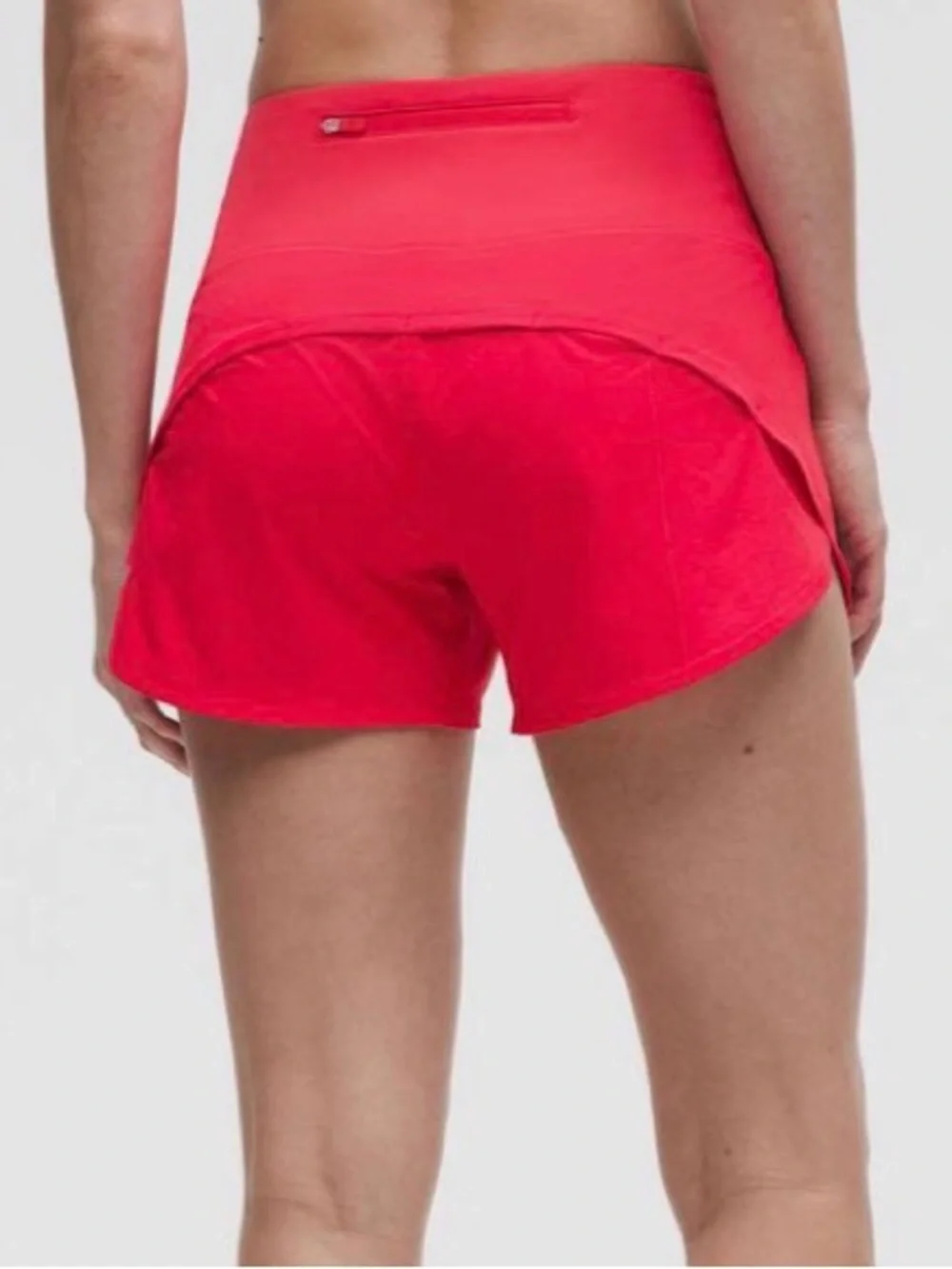 Lululemon Speed Up High-Rise Lined Short 4" Red Glow size 12 - Picture 2 of 7